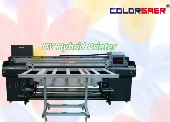 UV-Tintenstrahldrucker für kleine Unternehmen Flachbett mit Roll-to-Roll-UV-Hybrid-Drucker für verschiedene Materialien