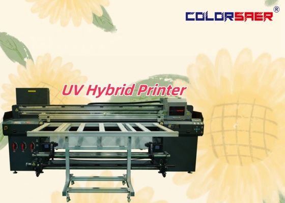 UV-Tintenstrahldrucker für kleine Unternehmen Flachbett mit Roll-to-Roll-UV-Hybrid-Drucker für verschiedene Materialien