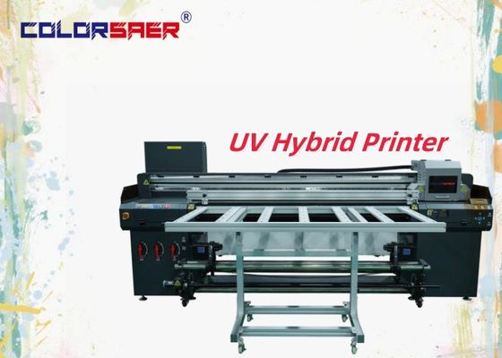 1.8m Breite 3/4 Druckköpfe Digitaler UV-Inkjet-Hybriddrucker für Roll-to-Roll- und unregelmäßigen Formdruck