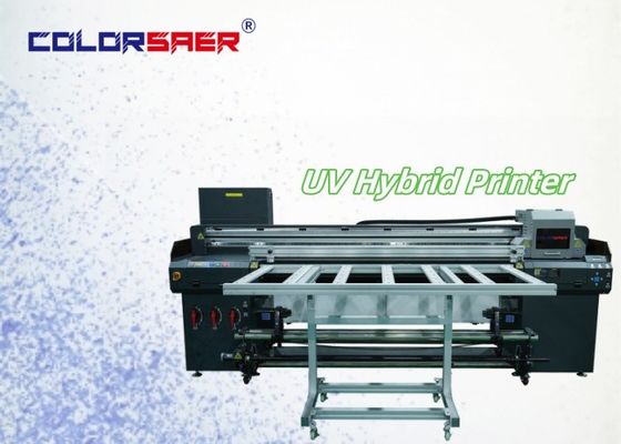 UV-Hybriddrucker Flatbed und Roll-to-Roll-Plotter für Metall Holz Glas Leder Leinwand Flex-Banner Vinyl