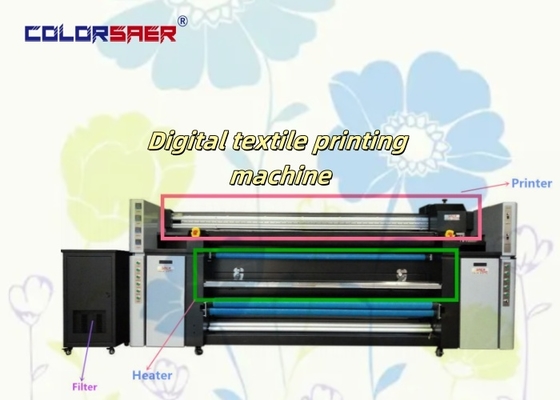 2m Inkjet-Digitalfarben-Sublimations-Textildruckmaschine mit Festheizungseinheit All-in-One-Drucksystem