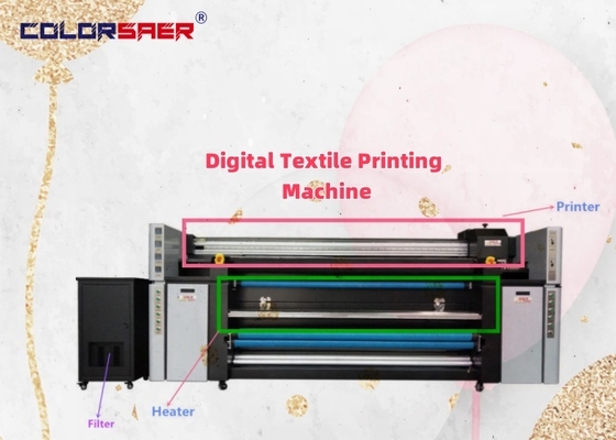 SAER i3200 2200mm Digitale Textildrucker mit 6kw Heizung