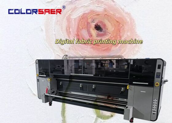 SAER COLOR Premium Dye-Sublimationsdrucker mit KJ4B-QL Druckkopf, 3200 mm Druckbreite, automatische Rollen-zu-Rollen-Funktion für Baumwoll- und Polyestergewebe