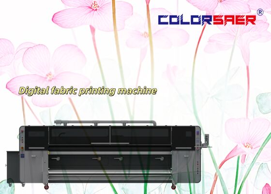 Effiziente Stabile 3200mm Digitale Tintenstrahldruckmaschine Polyester & Baumwolle Textil Plotter mit 4 Stück & Stück Druckkopf