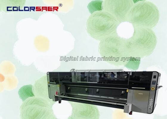 Stetige Produktion Hochwertige Digitaldruckmaschine für Baumwoll- und Polyestergewebe Tintenstrahl-Textildruckmaschine mit Ferninfrarot-Heizung Inline-Drucksystem