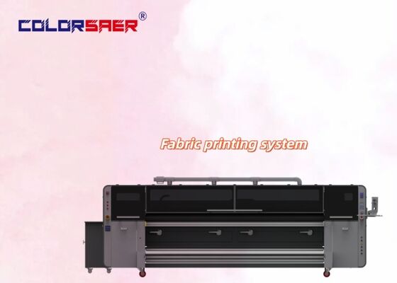 SAER COLOR Inkjet-Drucksystem für Baumwolle und Polyester-Gewebe Roll-to-Roll-Textildruckmaschine mit 4 Stück Industriedruckkopf