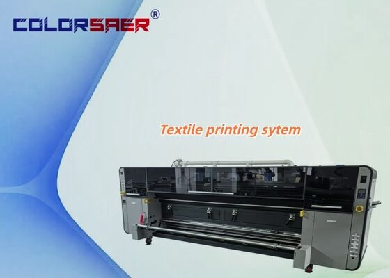 SAER Roll to roll Inkjet Textile Printing System with Far Infrared Heater Digital Fabric Plotter for Cotton and Polyester