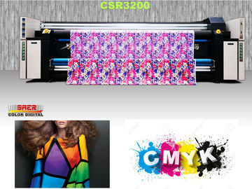 3.2m Stoff-Druckmaschine für Baumwolle/Polyester mit drei Epson 4720 geht voran