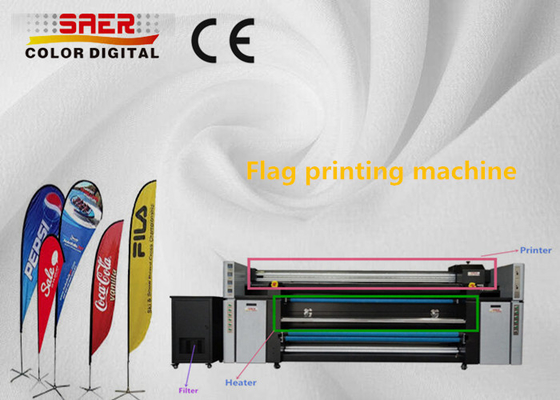 Doppel-ununterbrochener Farbkasten des CMYK-Textildruckgewebe-Plotter-3.5KW