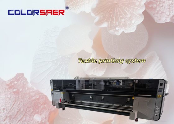 Automatischer digitaler Tintenstrahlstoffdrucker 4 Stück KJ4B-QL Druckköpfe Wasserabhängige Tinte Roll-to-Roll Textildrucksystem 1 Jahr Garantie