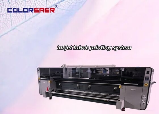 SAER COLOR Langlebige digitale Großformat-Druckmaschine mit 3200 mm Druckbreite, automatische Rollen-zu-Rollen-Stoffdruckmaschine